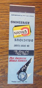 PANAMERICAN PAN-AMERICAN PAN-AM AIRLINES CHICLETS GOMA AÑOS 50 MATCHBOOK (CLIPPER CARGO) -A28 - Imagen 1 de 3