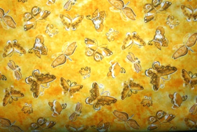 KINDRED CANINES BY LAUREL BURCH -   FLUTTERBYES IN YELLOWS ON YELLOW - Image 1 of 3