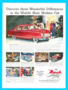 1951 NASH AIRFLYTE modern car for Christmas 1950 PRINT AD gift for family - Picture 1 of 3