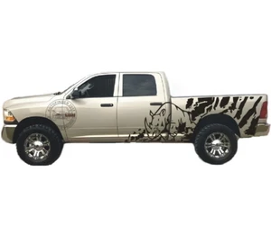 Graphics Distorted Stripe Rhinoceros Sticker For Dodge Ram 2500 6.7ft 2009-2017 - Picture 1 of 4