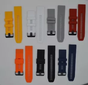 Watch Strap For Garmin Fenix 5X Plus 6X Pro Solar 7X Fenix 3 HR Silicone band UK - Picture 1 of 11