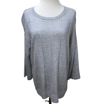 Nuevo Lafayette 148 NY Gris Ligero Mezcla de Lana Suéter Largo Túnica De Gran Tamaño Foto 1 de 4