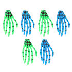 6Pcs Hands Bone Hair Clips Blue Green Portable Scary Hand Claws Hairpins For Rel