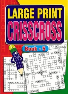 1 X LARGE PRINT ADULT CRISS CROSS PUZZLE TRAVEL BRAIN CROSSWORD A4 PAD - Picture 1 of 4