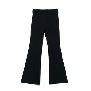 Art Class Girls Sz M Black Stretch Ribbed Flared Elastic Waistband Pull-On Pants - Picture 1 of 5