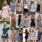 Women Summer Boho Short Maxi Dress Evening Cocktail Party Beach Dresses Sundress