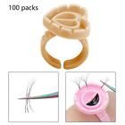 100 Pieces Disposable Glue Rings Lash Supplies For Tattoo Ink Eye Lash Salon