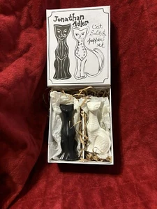 Jonathan Adler Cats Salt & Pepper Shakers, Abstract Black & White Set Of 2, Art - Picture 1 of 8