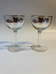 Libbey Glass 5" Cocktail Glasses Set of 2 Vintage - Picture 1 of 4