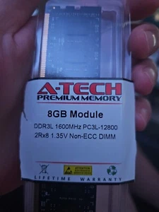 8gb 2rx8 pc3l-12800s ddr3-1600mhz sodimm 2rx8 non-ecc - Picture 1 of 4