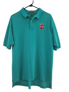 Vintage All Sport Coca Cola Mens Teal Embroidered Polo Shirt Size XL RARE