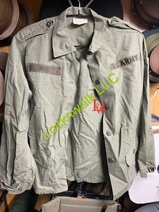 Vintage Vietnam Era Cotton /poplin 107 Utility Shirt Olive Green Female Size 16 - Picture 1 of 2