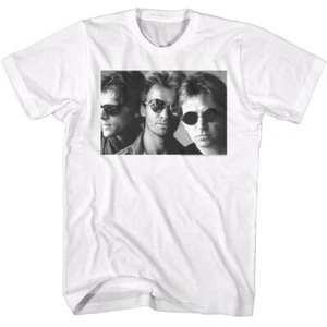 Camiseta para hombre The Police British Rock Band blanca y negra contra la pared música - Imagen 1 de 5
