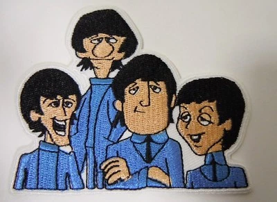 The BEATLES  - Cartoon TV Series - Embroidered Iron-On Patch - 3 1/4"   - Image 1 of 2