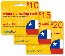 Cheap International calling card for Chile with emailed PIN