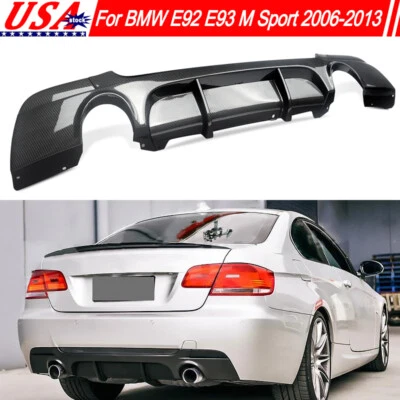 Rear Diffuser M Performance For BMW E92 E93 M-Sport 2006-2013 Carbon Fiber Look - Image 1 of 4