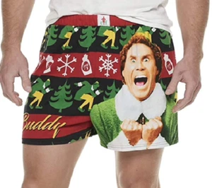 Calzoncillos boxer Buddy the Elf (pequeños para hombre) Fairisle nuevos con etiquetas Navidad - Imagen 1 de 1
