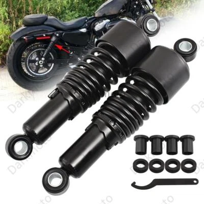 Черные задние воздушные амортизаторы 10,5 дюйма 267 мм для Harley Davidson Sportster Dyna - Изображение 1 из 4