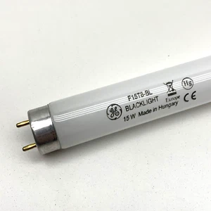 (6-Pack) GE F15T8/BL Fluorescent 15W 18" UVA Blacklight Lamp Light Bulb 15W - Picture 1 of 6