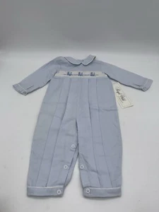 NWT Vintage Baby Boy Royal Child Smocked Choo Choo Train Size 12 Months - Picture 1 of 4