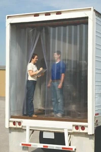 9’ x 7' Strip Curtain Door Racing For Utility Trailer 108" x 84" Race PVC 8" - Picture 1 of 3