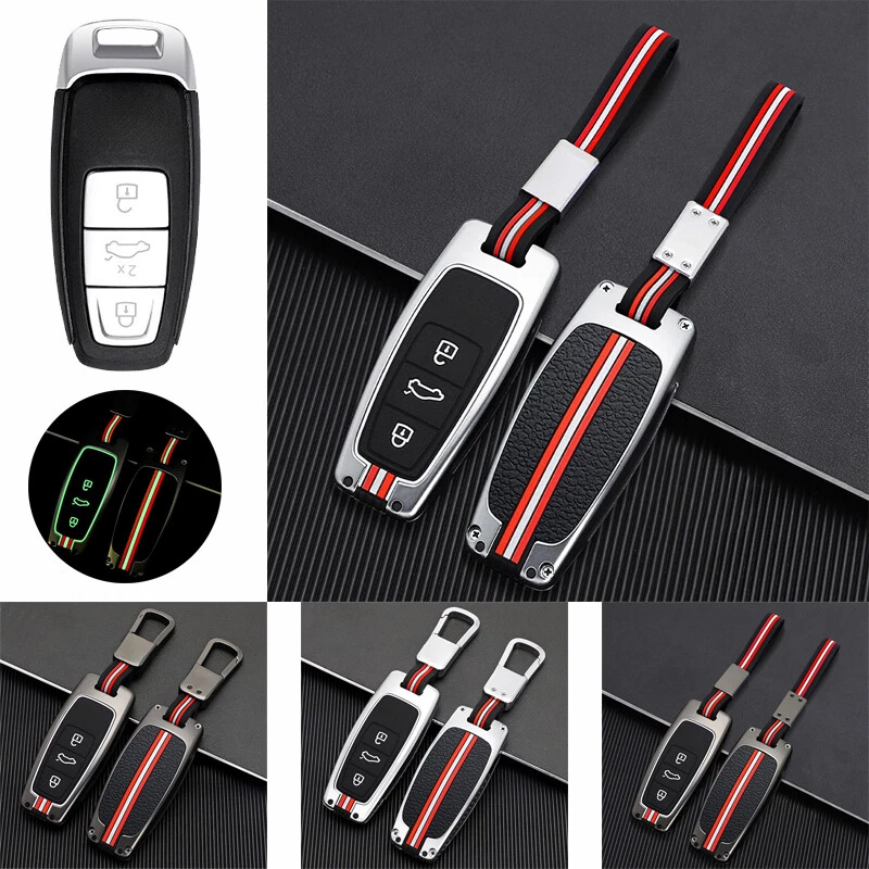 Zinc Alloy Silicone Car Key Case Cover For Audi A3 A6 A7 A8 S8 Q8 E-Tron S3 S6 Foto 1 de 4