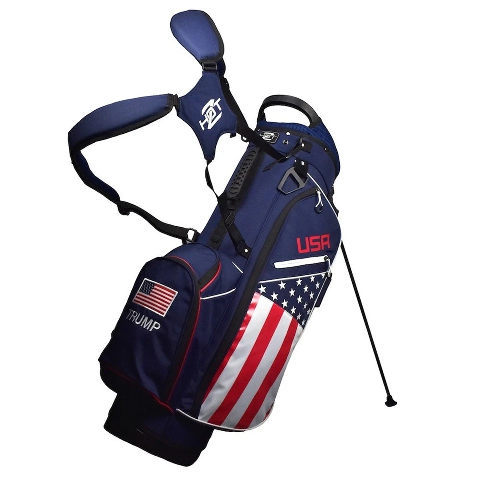 NUEVO Hot-Z Golf EE. UU. Bandera Soporte Bolsa 14 Vías Superior - Elige la Bandera Foto 1 de 4