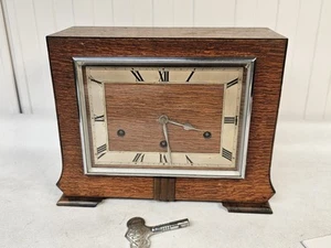 Art Deco Westminster Chime Mantel Clock Garrard London - Picture 1 of 18