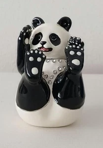 JUDICIAL PANDA BISAGRAS ESMALTE BARATIJA CAJA 2.75" PEDRERÍA CRISTALES NUEVO EN CAJA - Imagen 1 de 9
