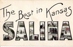 DB POSTKARTE, Großbrief, Die Besten in Kansas, Salina, Lokalverlag, 1907 - Bild 1 von 2
