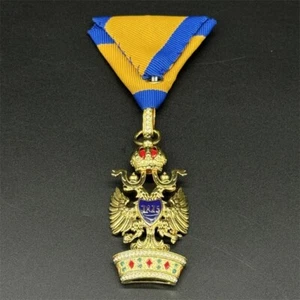 Klassisches österreichisch-ungarisches Reich österreichische dritte Klasse Ritter Kronmedaille Replik - Bild 1 von 6