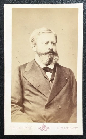 Edmond About Inscribed & Signed-Dedicace et Autographe CDV Photo Cover