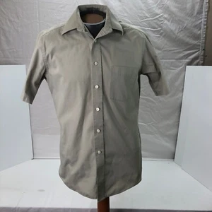 CAMISA DE VESTIR DAVID TAYLOR PARA HOMBRE VERDE MANGA CORTA ABOTONADA TALLA 14.5 - Imagen 1 de 7