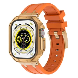 Para Apple Watch Ultra 2 49MM 9 8 7 45MM Kit Mod Estuche Suave Correa Deportiva Cubierta Correa - Imagen 1 de 33