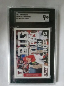 2017 Panini Score Patrick Mahomes II Big Man On Campus #6 ROOKIE RC SGC 9 MINT - Picture 1 of 2