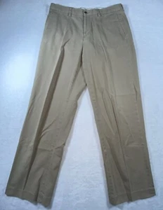 Pantaloni chino Eddie Bauer antirughe relaxed fit davanti piatto taglia 35x34 cachi - Foto 1 di 19