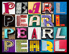 PEARL Name Poster featuring photos of actual sign letters