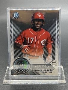 Taylor Trammell RC 2018 Bowman Chrome Scouts Top 100 Rookie Card # BTP-84 Reds