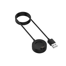 TPE 1M Charger Base Data Cable Charging Disc Charger Black for Garmin Fenix 5