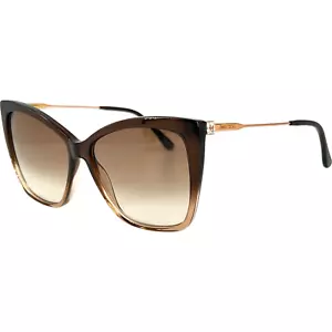 Jimmy Choo Seba S Womens Plastic Sunglass 00MYHA Brown Beige 58-15 Italy w Case - Picture 1 of 6