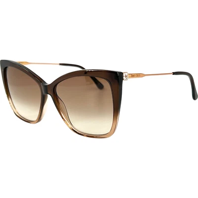 Gafas de sol Jimmy Choo Seba S de plástico para mujer 00MYHA marrón beige 58-15 Italia Foto 1 de 4