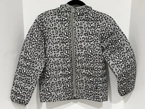 Veste matelassée grise bouffante fille Gap enfant avec capuche - Taille M (8-9) - Photo 1/4