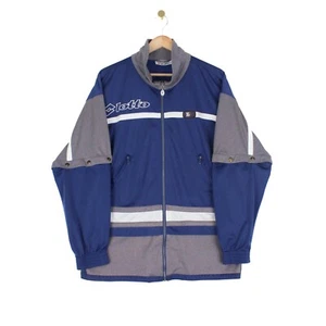 Vintage Lotto Track Jacket Blue Convertible Sleeve Oversized Active Mens Size XL - Picture 1 of 8