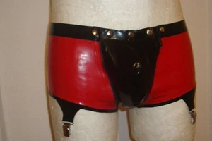 Sexy Herren Latex Short "Surprise" mit Strapshalter GR:XS-XXL - Imagen 1 de 9