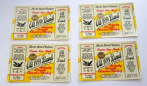 Set of 4 Keana Cloudy Lemon Juice Bottle Label NOS 1970s Greek - Picture 1 of 1
