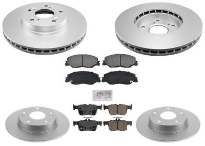 Ceramic Brake Pads & Coated Disc Brake Rotors For Honda Civic 2022 2023 2024 - Image 1 of 4