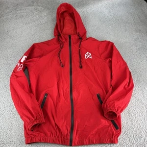 Rawgear x Zoo Culture Men’s Red Full Zip Windbreaker Jacket Size Large Limited - Picture 1 of 9