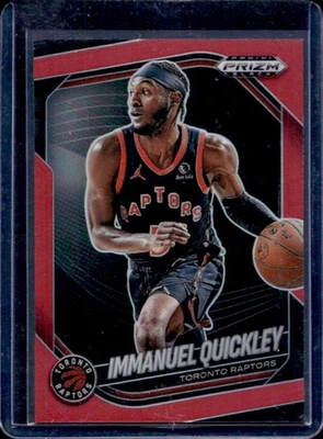 2024-25 Prizm Black Immanuel Quickley Red Prizm #212/299 Raptors - Image 1 of 2