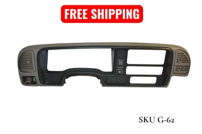 1995-1999 Chevy Suburban Tahoe Yukon tablero velocímetro radio bisel gris OEM Foto 1 de 4