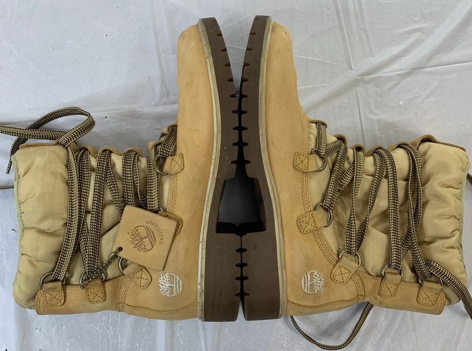 Sapato Feminino Timberland 650 Couro Dourado Tornozelo Inverno Tamanho 8.5 - Imagem 1 de 4